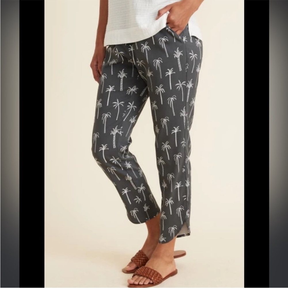 Marine Layer Allison Pant Black Palm Print NWT Medium